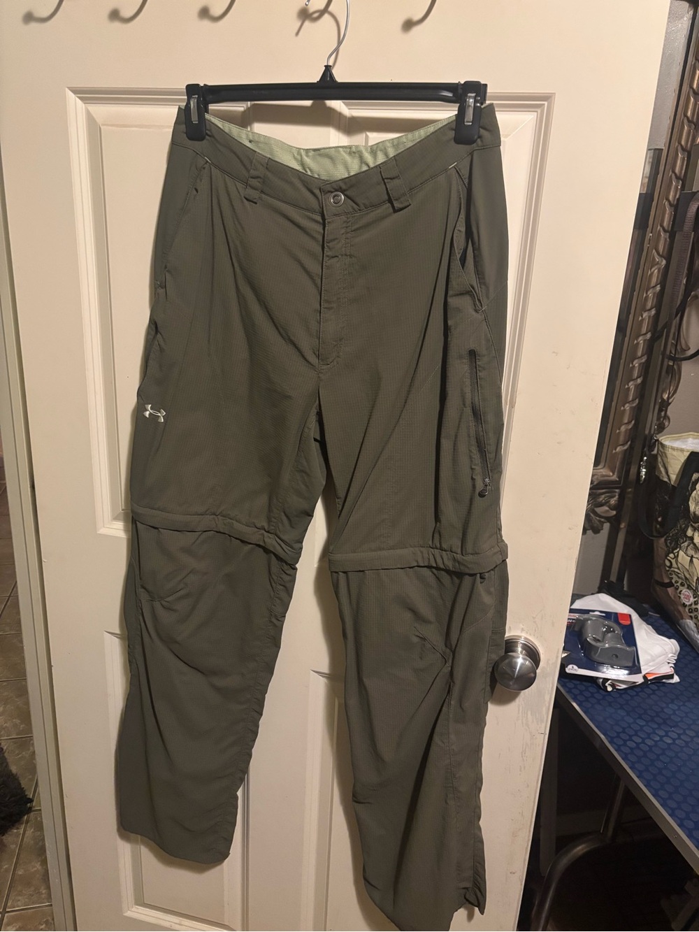 Under Armour Men's Olive Green Zip-Off Cargo Pants